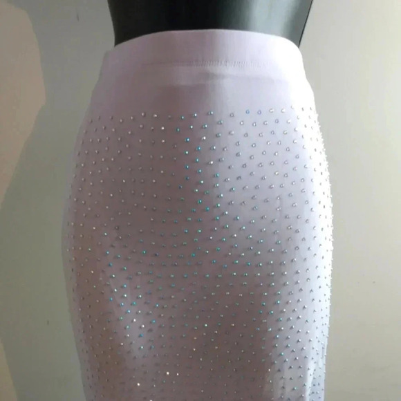 Dresses & Skirts - Large Long Light Purple Sheer Skirt With Iridescent Beads